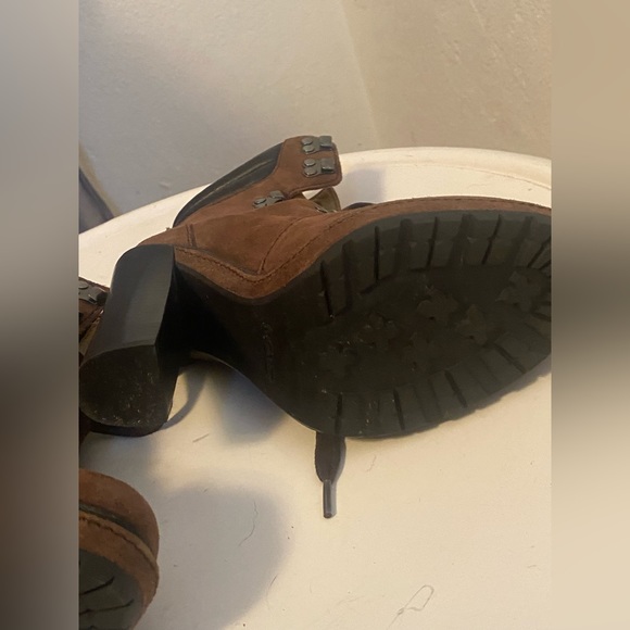 Women’s Coach Carol Brown Suede High Heel Boots Size 6 - Picture 12 of 12